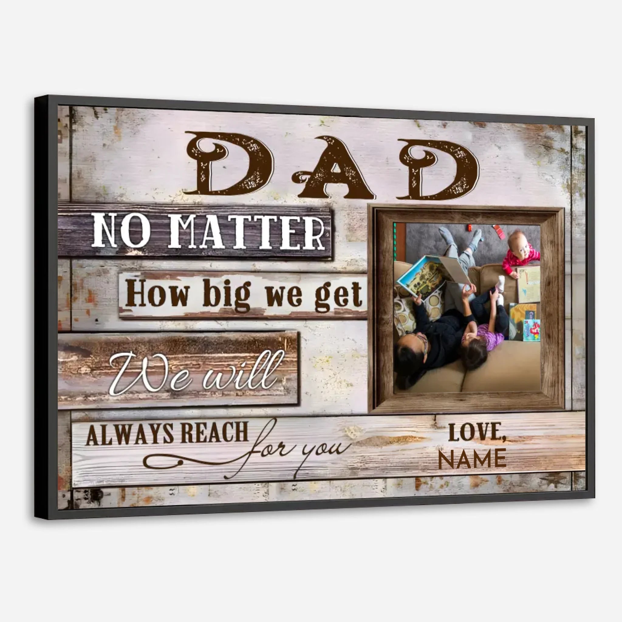 Personalized Photo Keepsake Gift for Dad – Forever His Little Child - 89Prints