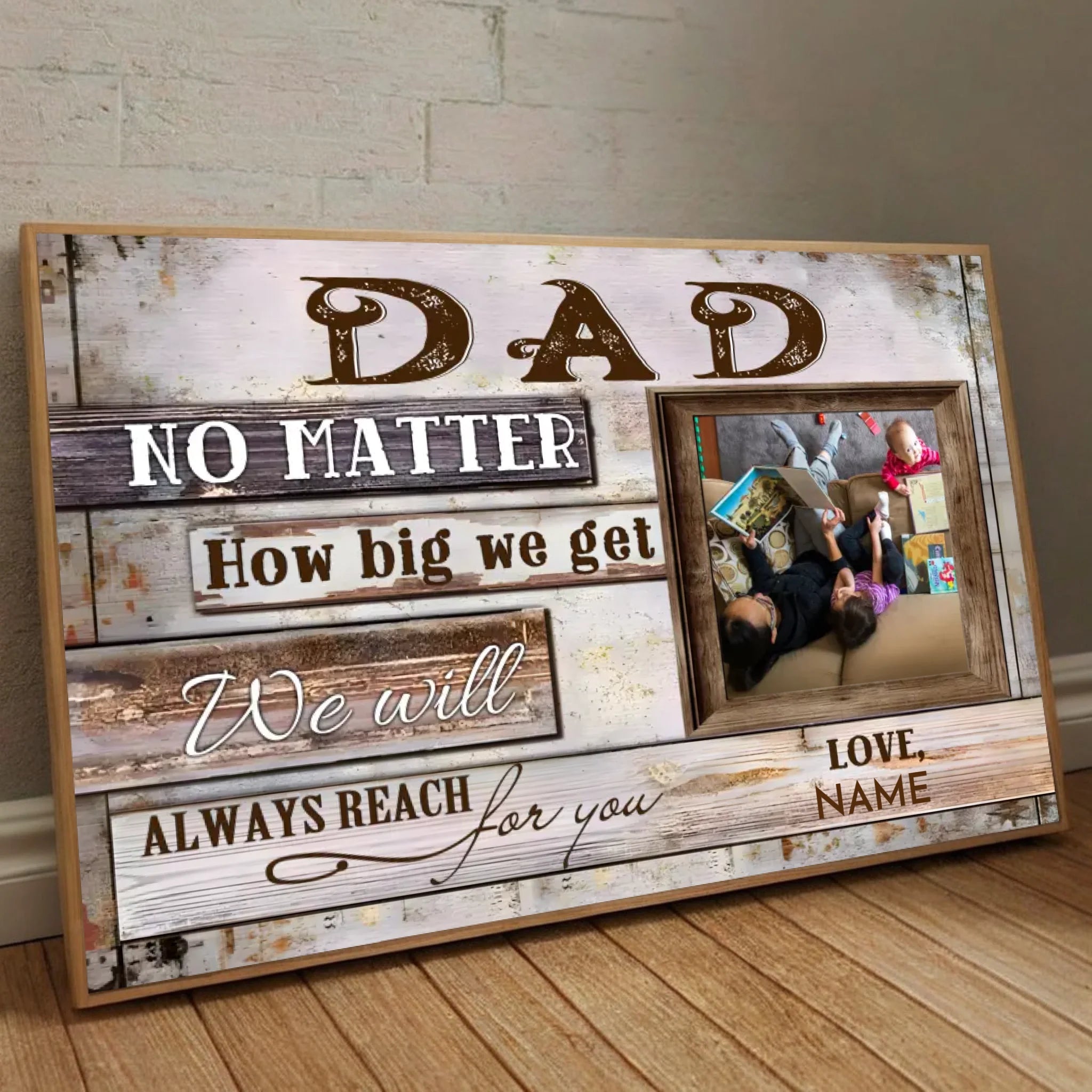 Personalized Photo Keepsake Gift for Dad – Forever His Little Child - 89Prints