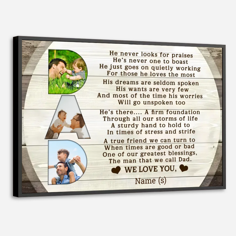 Personalized Father’s Day Poster – A Heartfelt Tribute to the Man Who Raised You - 89Prints