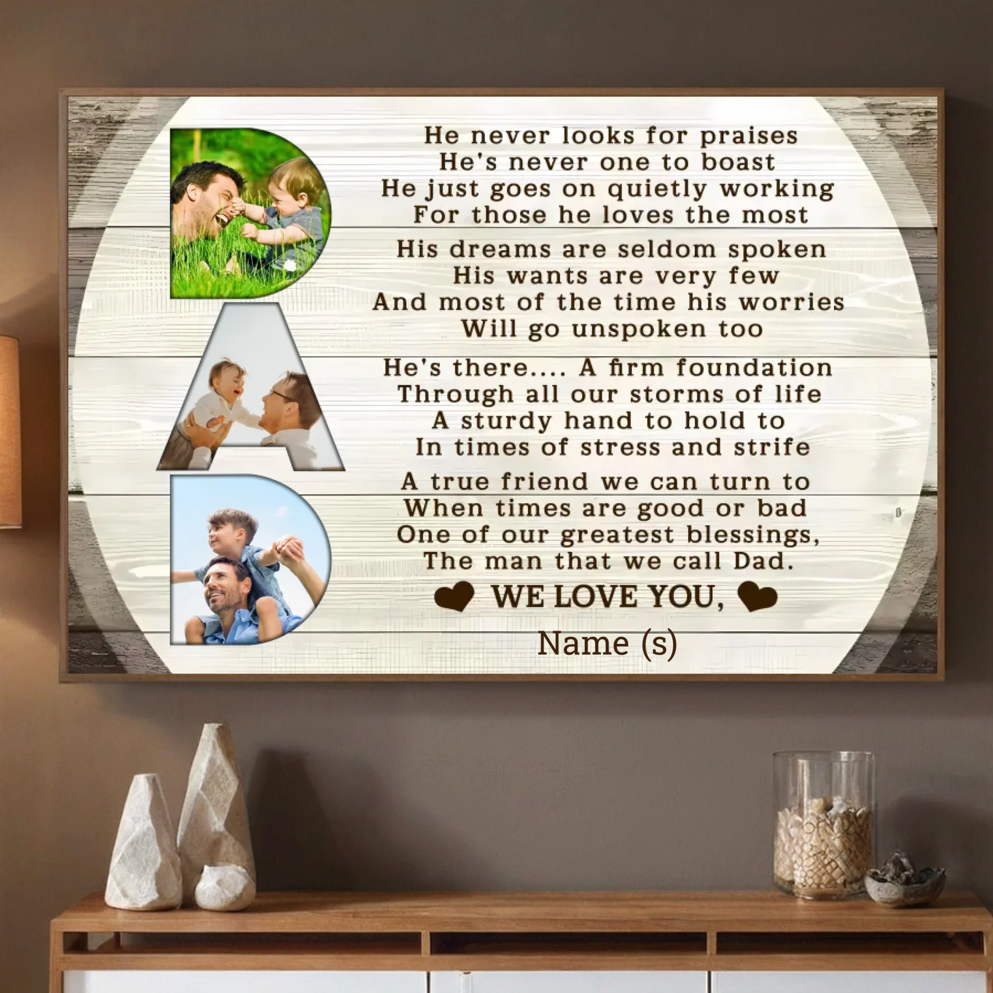 Personalized Father’s Day Poster – A Heartfelt Tribute to the Man Who Raised You - 89Prints