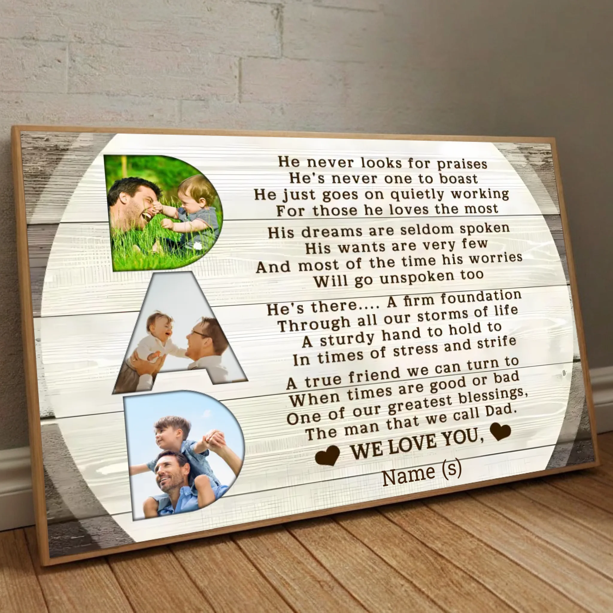 Personalized Father’s Day Poster – A Heartfelt Tribute to the Man Who Raised You - 89Prints