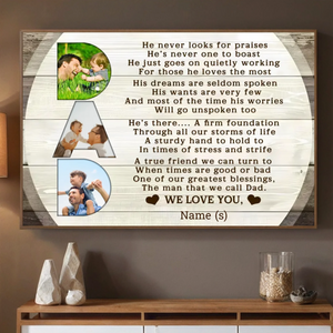 Personalized Father’s Day Poster – A Heartfelt Tribute to the Man Who Raised You - 89Prints