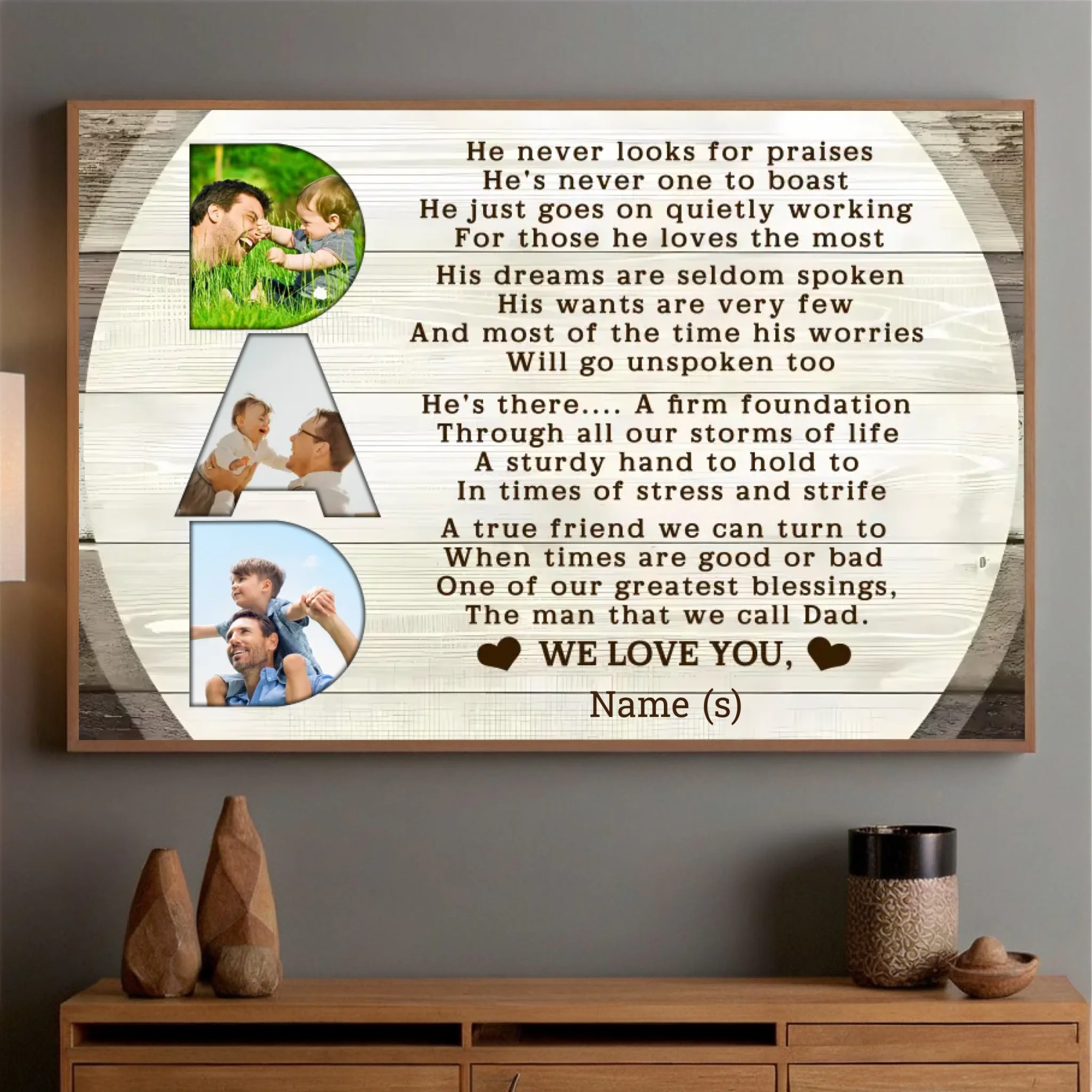 Personalized Father’s Day Poster – A Heartfelt Tribute to the Man Who Raised You - 89Prints