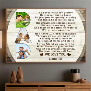 Personalized Father’s Day Poster – A Heartfelt Tribute to the Man Who Raised You - 89Prints