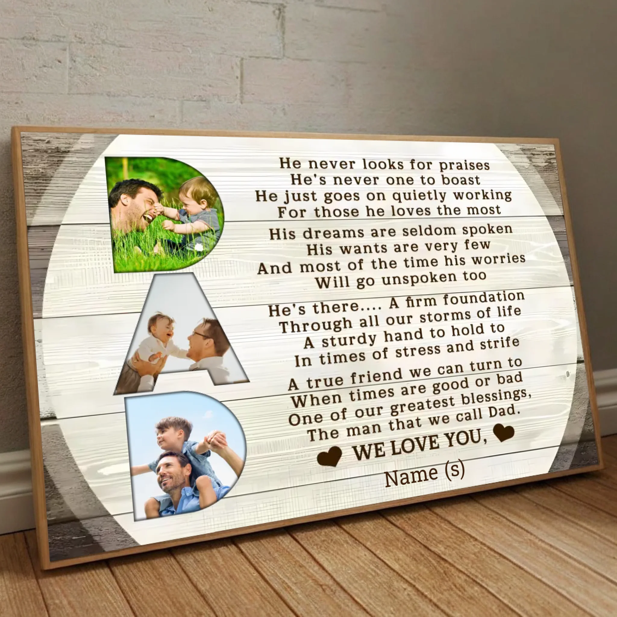 Personalized Father’s Day Poster – A Heartfelt Tribute to the Man Who Raised You - 89Prints