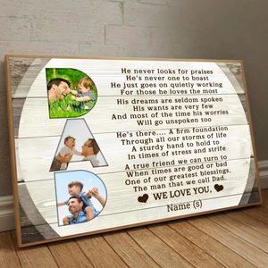 Personalized Father’s Day Poster – A Heartfelt Tribute to the Man Who Raised You - 89Prints