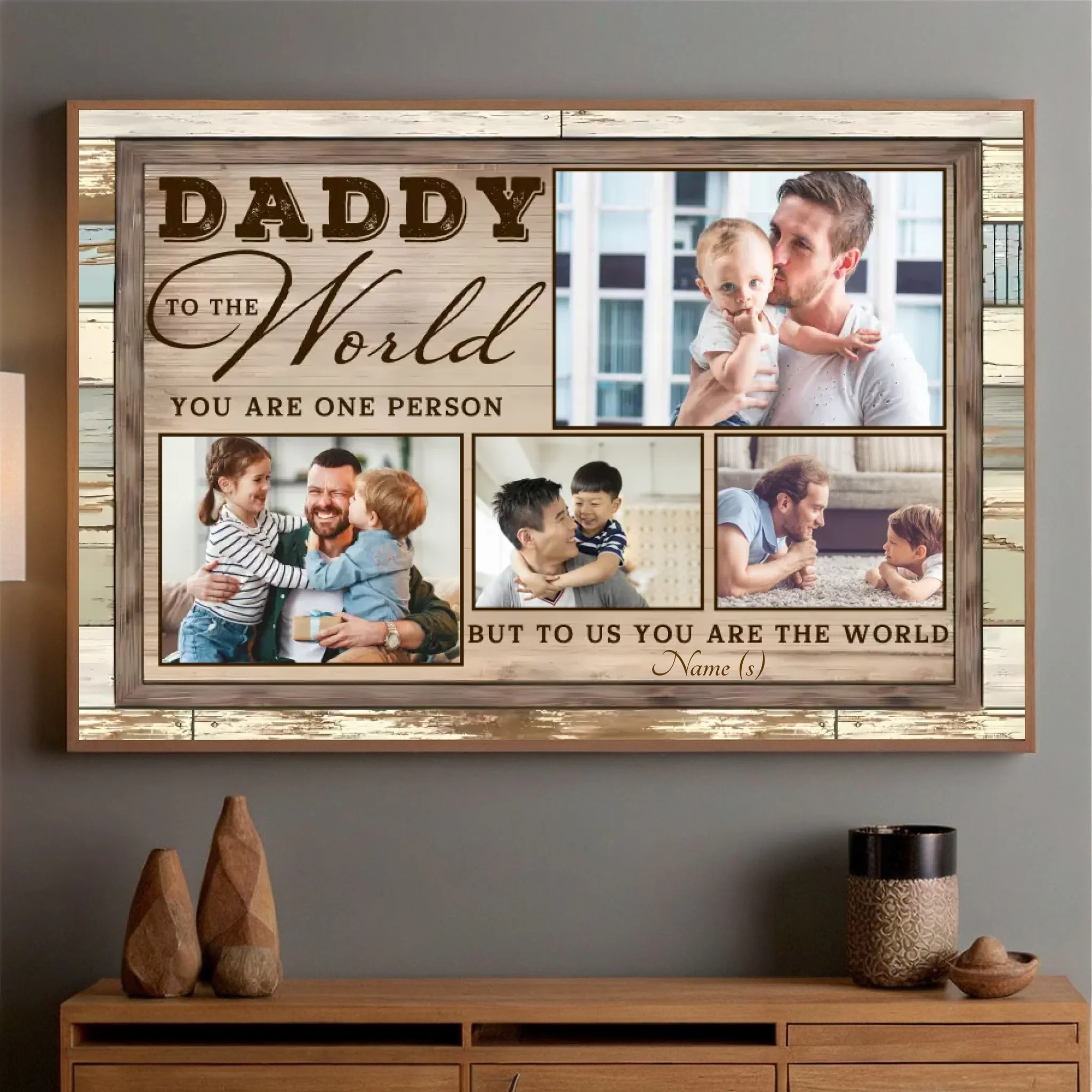 Personalized Father and Child Love Poster – A Beautiful Tribute to Your Unbreakable Bond -  89Prints