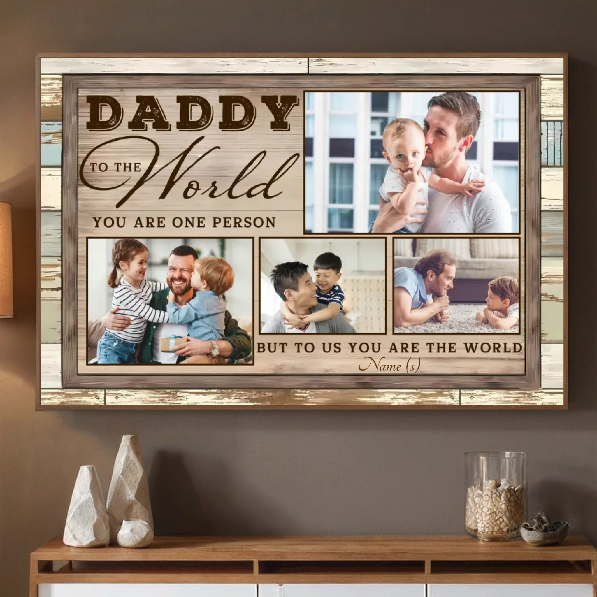 Personalized Father and Child Love Poster – A Beautiful Tribute to Your Unbreakable Bond -  89Prints