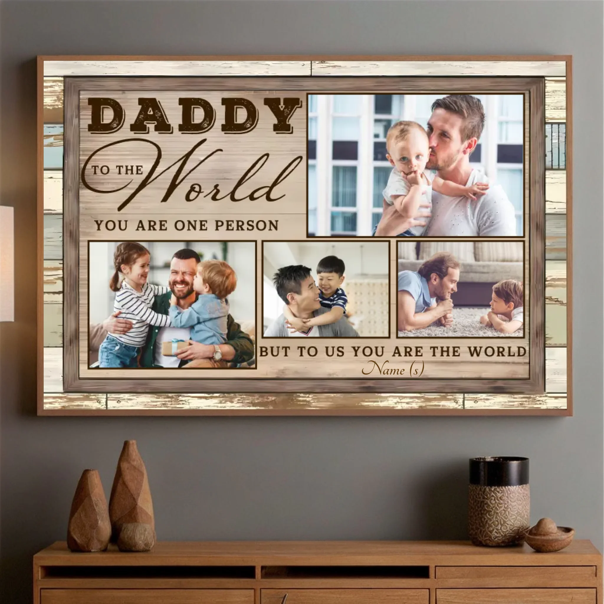 Personalized Father and Child Love Poster – A Beautiful Tribute to Your Unbreakable Bond -  89Prints