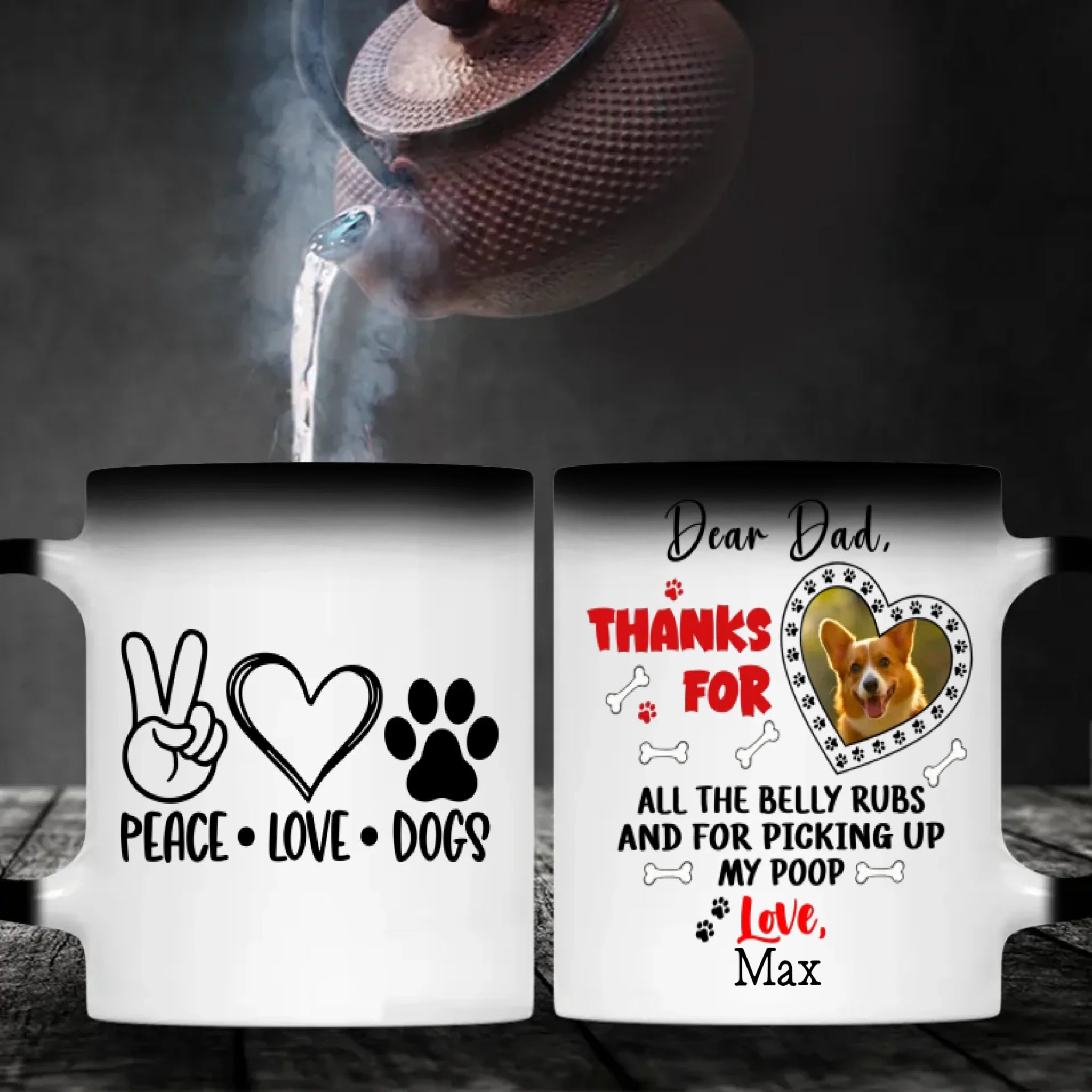 Personalized “Dear Dad, Thank You for Loving Me” Mug – Add Your Dog’s Photo & Name – 89Prints