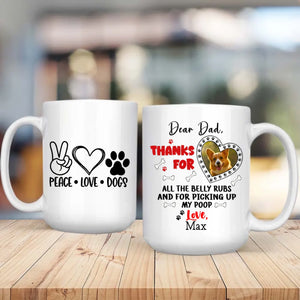 Personalized “Dear Dad, Thank You for Loving Me” Mug – Add Your Dog’s Photo & Name – 89Prints