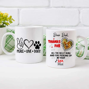 Personalized “Dear Dad, Thank You for Loving Me” Mug – Add Your Dog’s Photo & Name – 89Prints