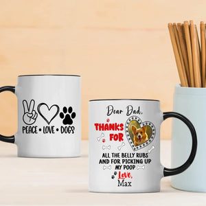 Personalized “Dear Dad, Thank You for Loving Me” Mug – Add Your Dog’s Photo & Name – 89Prints