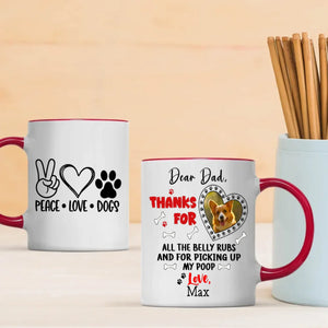 Personalized “Dear Dad, Thank You for Loving Me” Mug – Add Your Dog’s Photo & Name – 89Prints