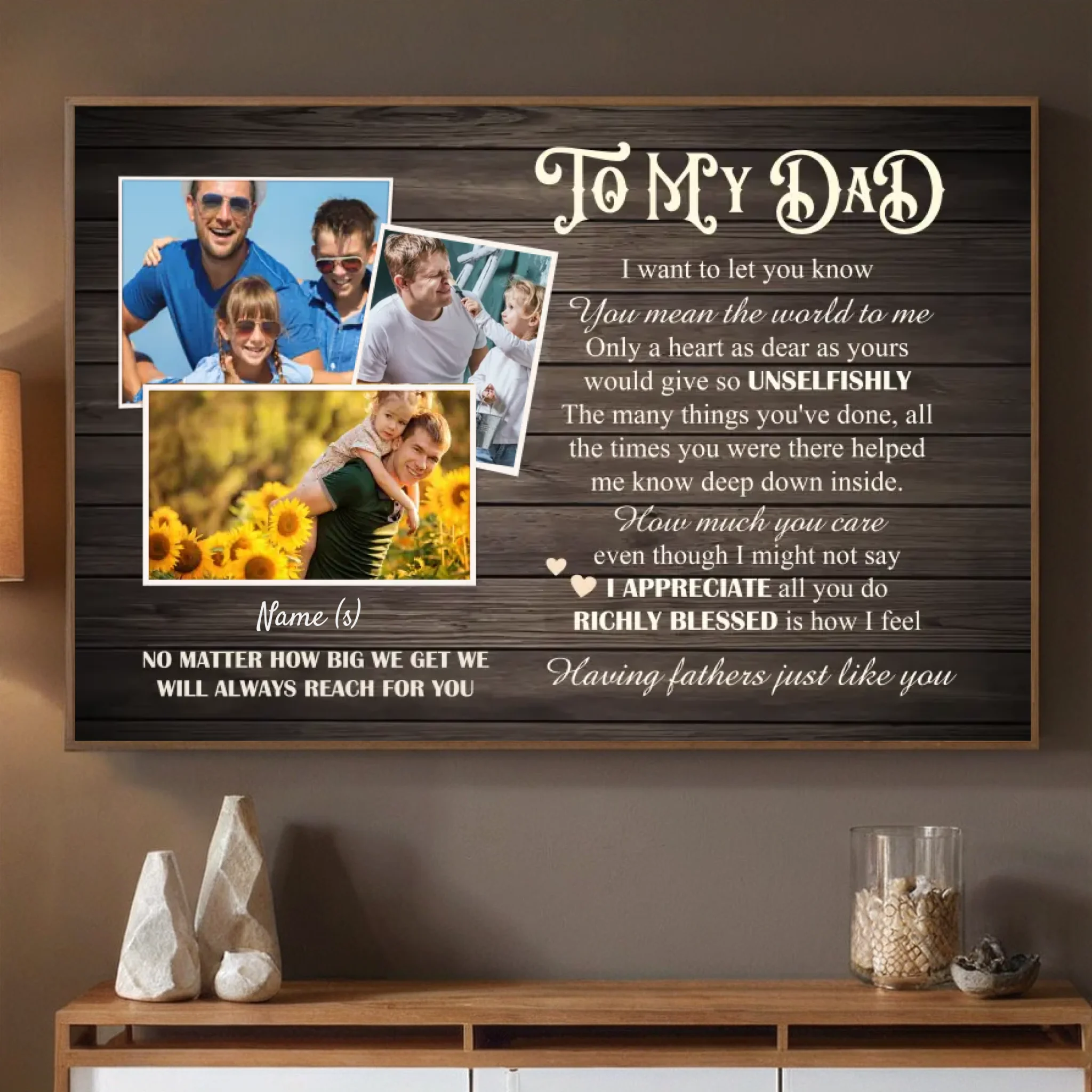 To My Dad Poster – A Heartfelt Gift to Show Your Love and Appreciation - 89Prints