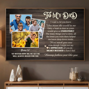 To My Dad Poster – A Heartfelt Gift to Show Your Love and Appreciation - 89Prints