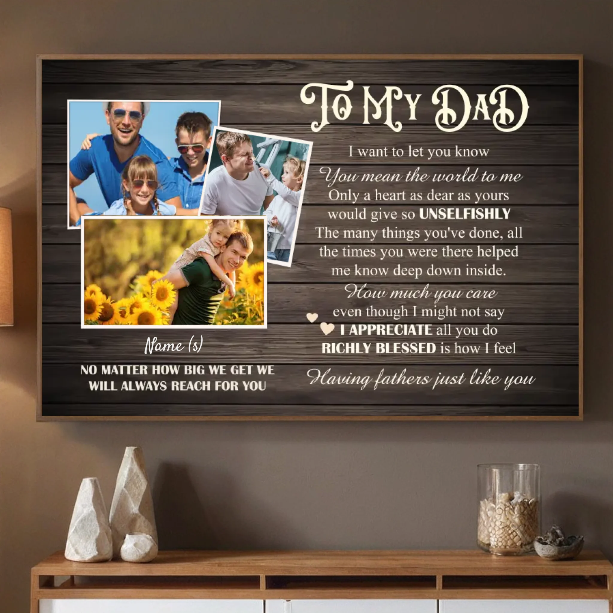 To My Dad Poster – A Heartfelt Gift to Show Your Love and Appreciation - 89Prints