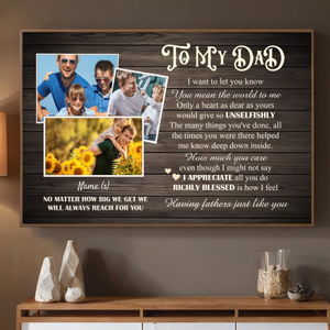 To My Dad Poster – A Heartfelt Gift to Show Your Love and Appreciation - 89Prints