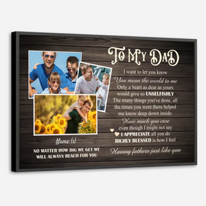 To My Dad Poster – A Heartfelt Gift to Show Your Love and Appreciation - 89Prints