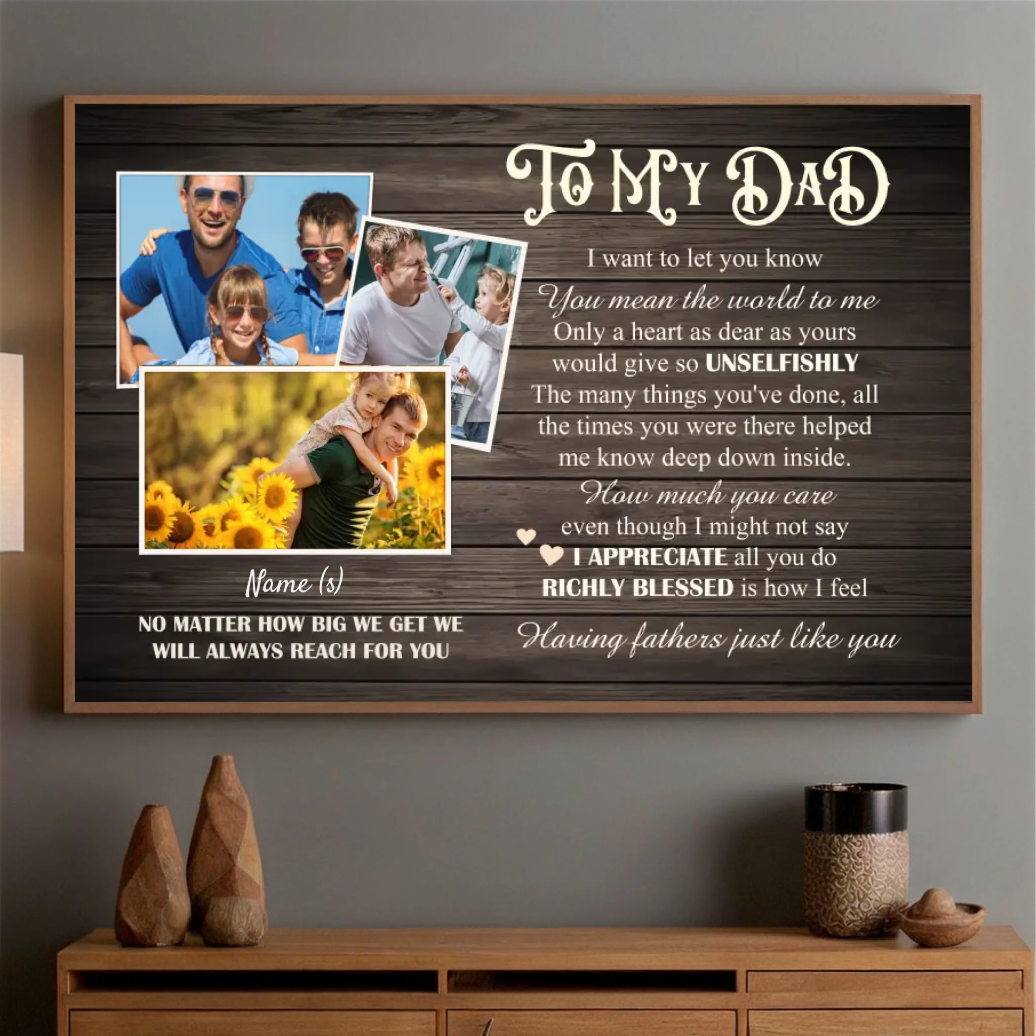 To My Dad Poster – A Heartfelt Gift to Show Your Love and Appreciation - 89Prints