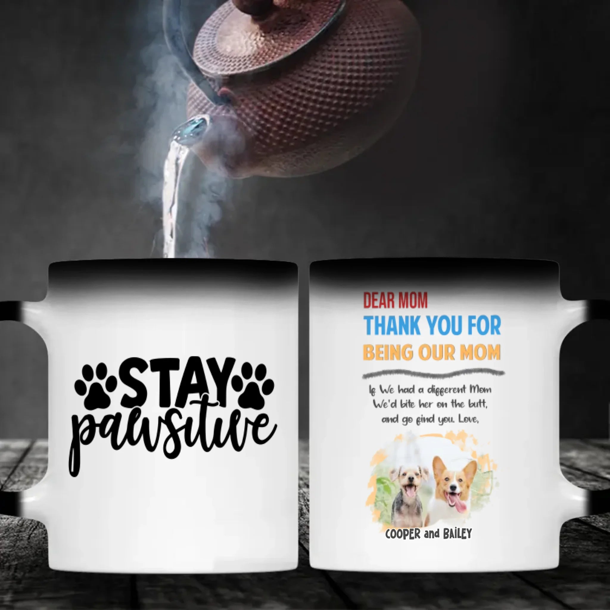 “Dear Mom, Thank You for Being Our Mom” Custom Mug – A Heartfelt Gift from Your Pups – 89Prints