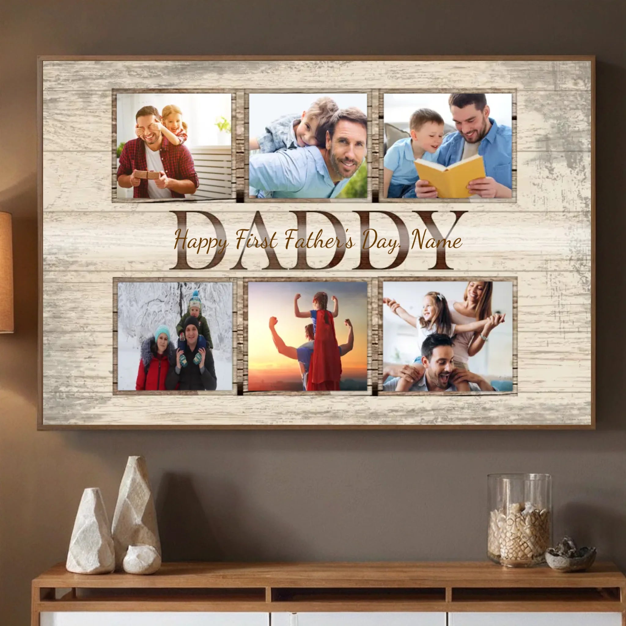 Happy First Father’s Day Poster – A Personalized Gift for New Dads - 89Prints