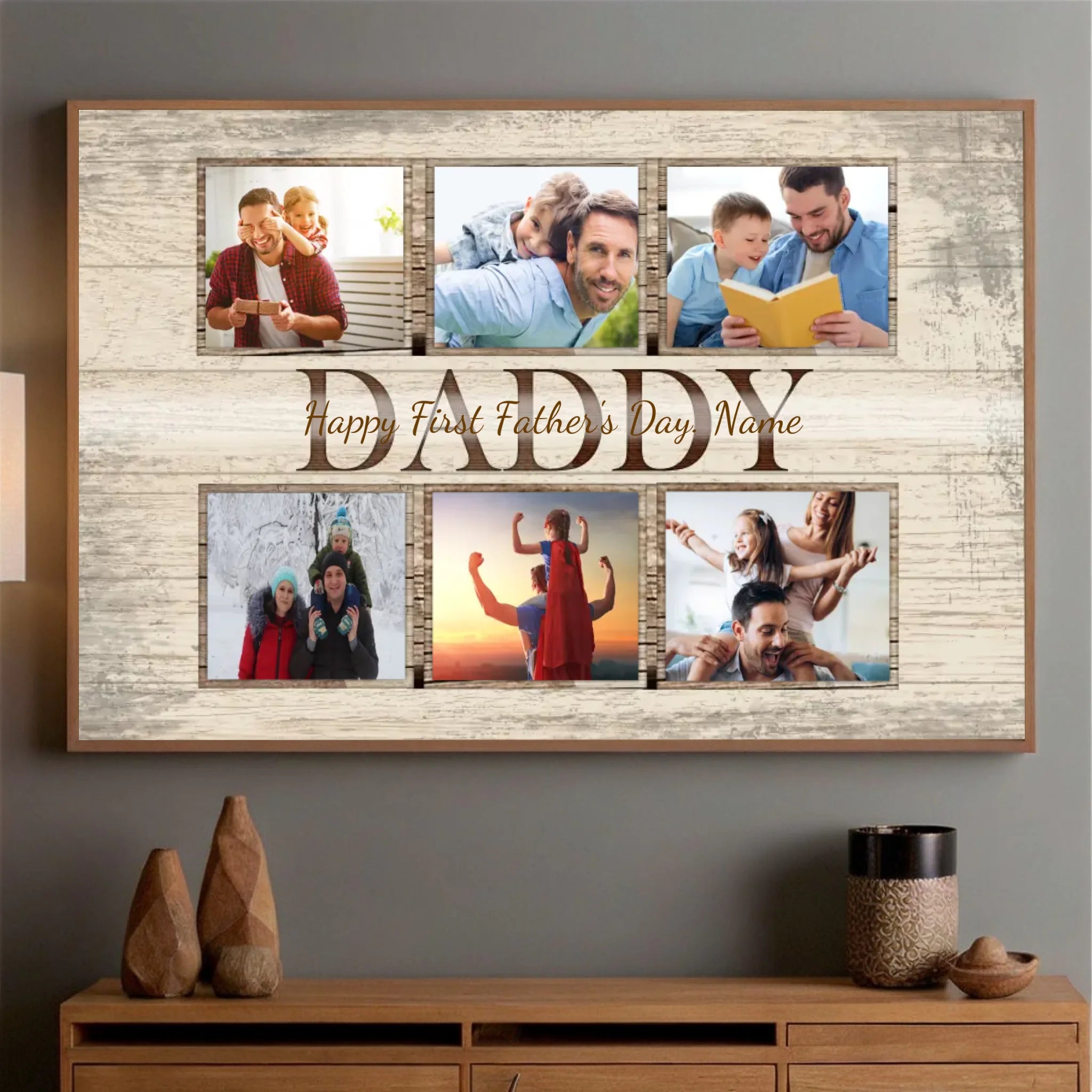 Happy First Father’s Day Poster – A Personalized Gift for New Dads - 89Prints