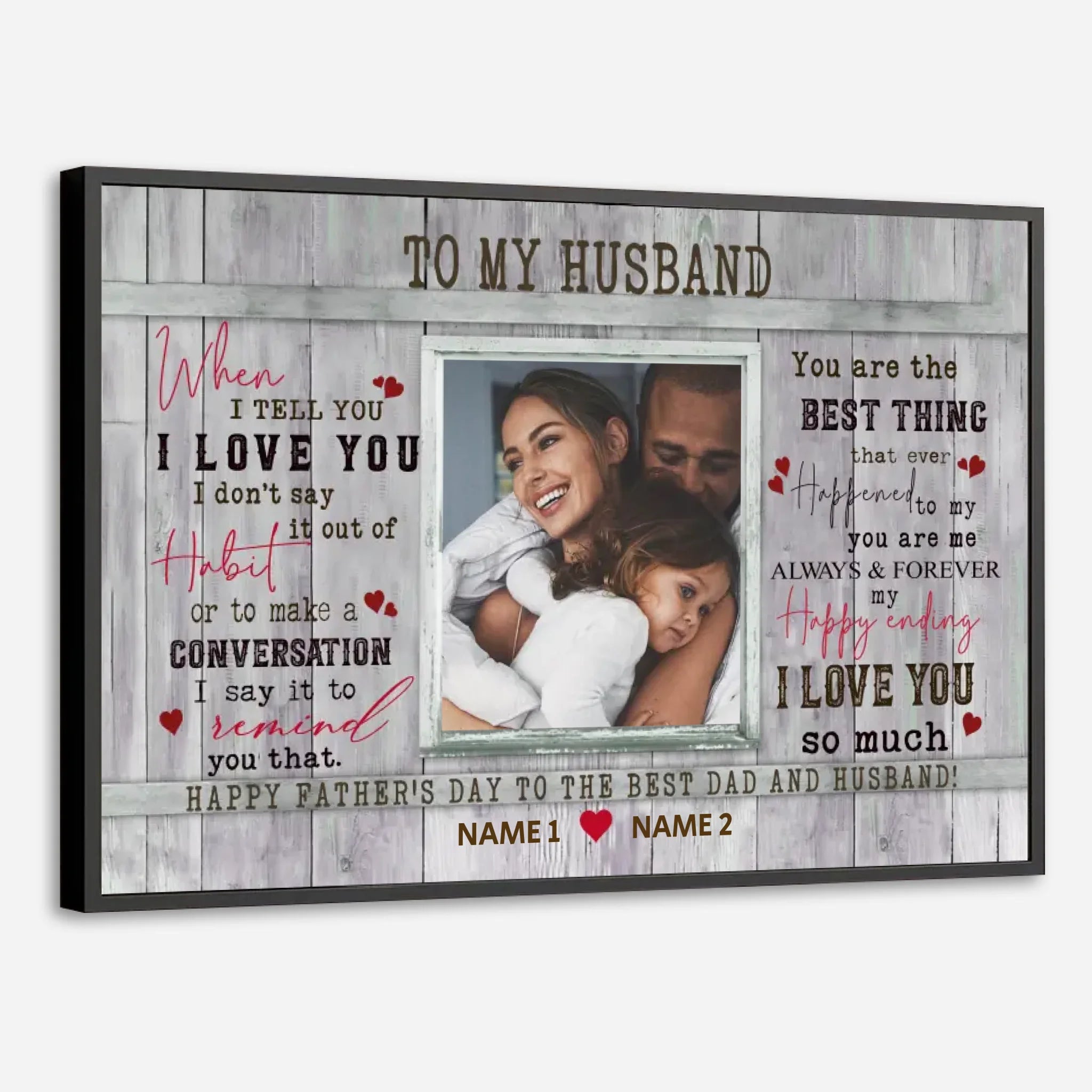 Celebrate Dad’s First Father’s Day – Personalized Poster with Custom Name - 89Prints