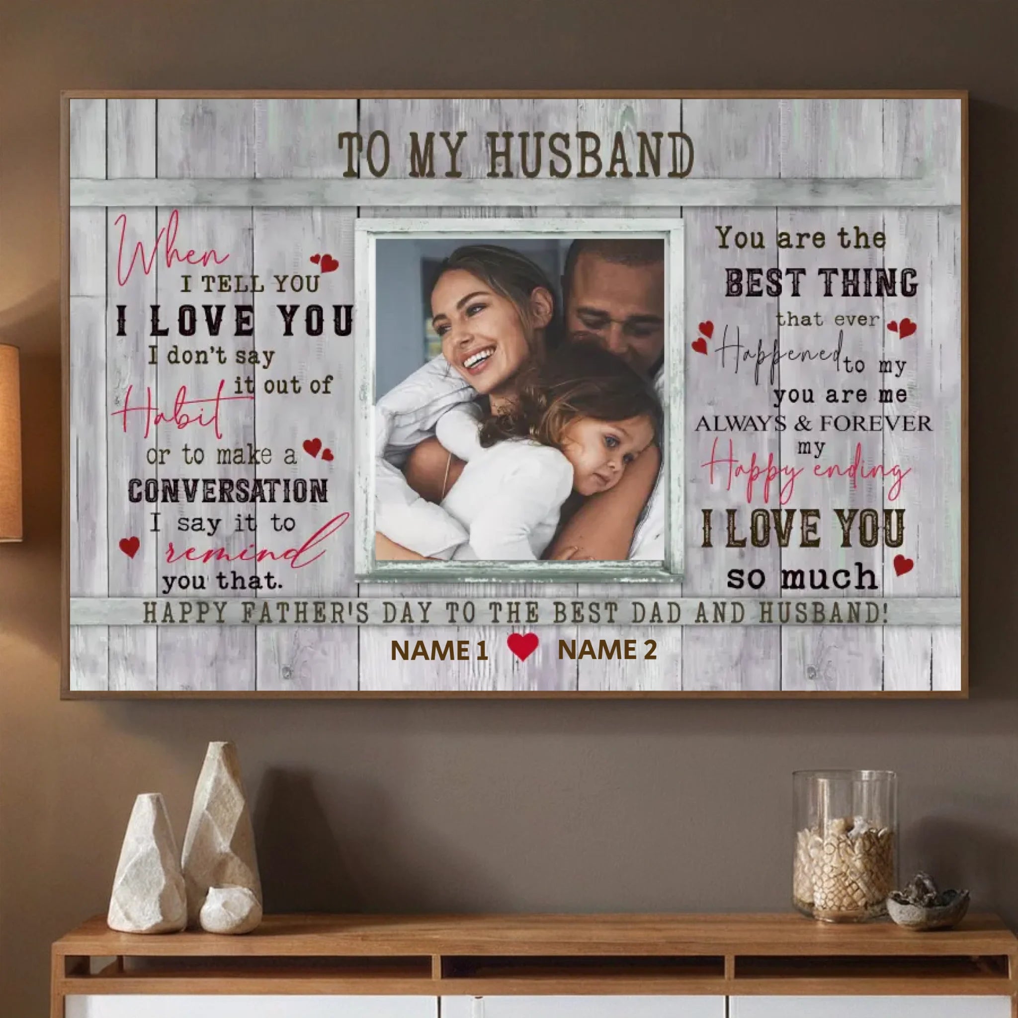 Celebrate Dad’s First Father’s Day – Personalized Poster with Custom Name - 89Prints