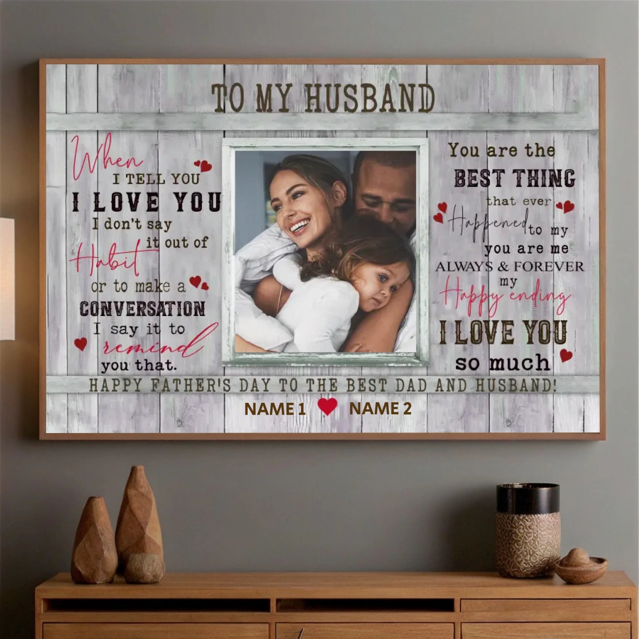 Celebrate Dad’s First Father’s Day – Personalized Poster with Custom Name - 89Prints