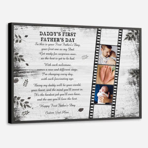 Daddy First Father’s Day Poster – A Heartfelt Gift for New Dads - 89Prints