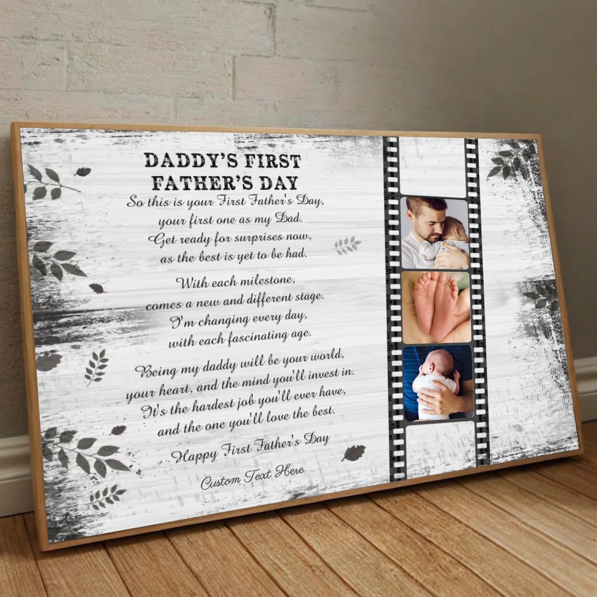 Daddy First Father’s Day Poster – A Heartfelt Gift for New Dads - 89Prints
