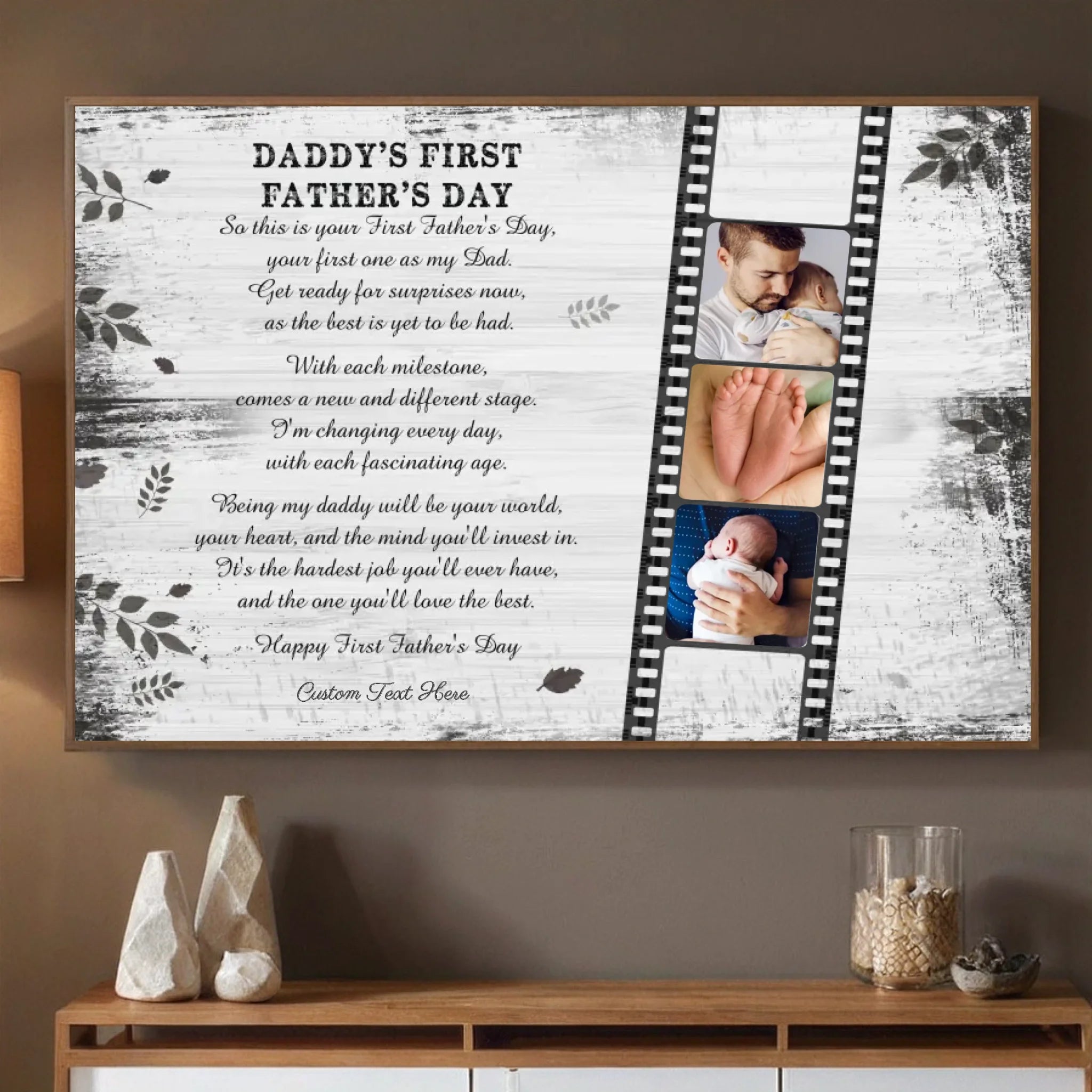 Daddy First Father’s Day Poster – A Heartfelt Gift for New Dads - 89Prints