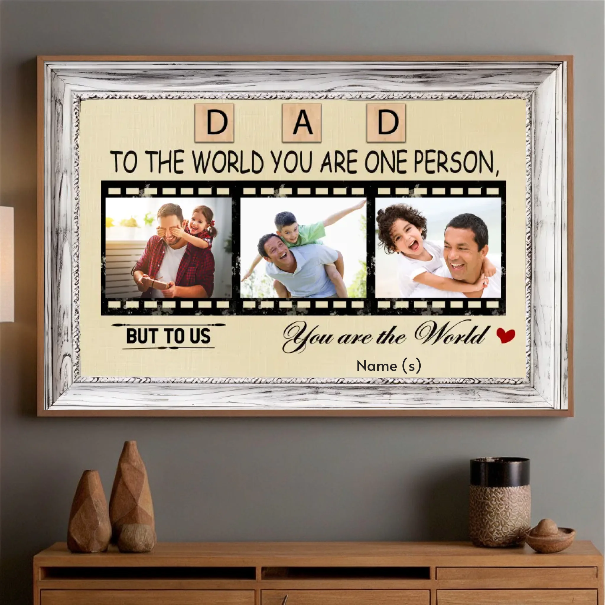 Celebrate Dad with a Personalized “Dad, You’re Our World” Poster - 89Prints