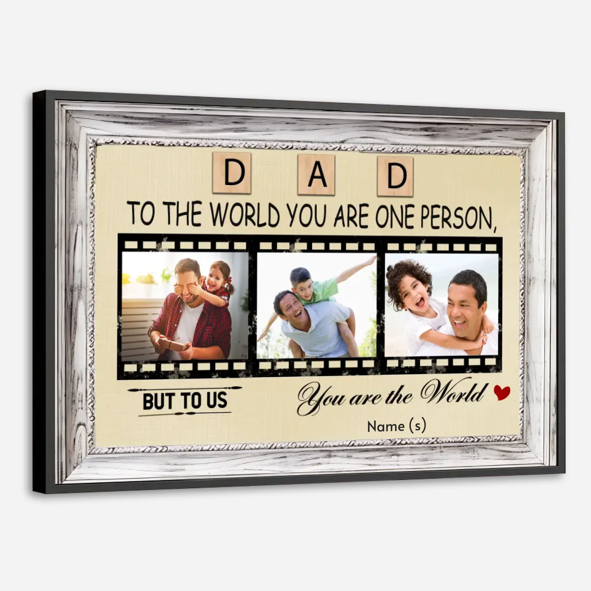 Celebrate Dad with a Personalized “Dad, You’re Our World” Poster - 89Prints