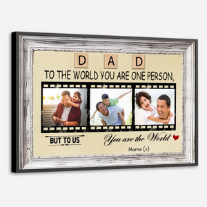 Celebrate Dad with a Personalized “Dad, You’re Our World” Poster - 89Prints