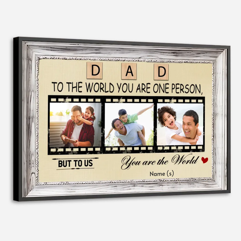 Celebrate Dad with a Personalized “Dad, You’re Our World” Poster - 89Prints