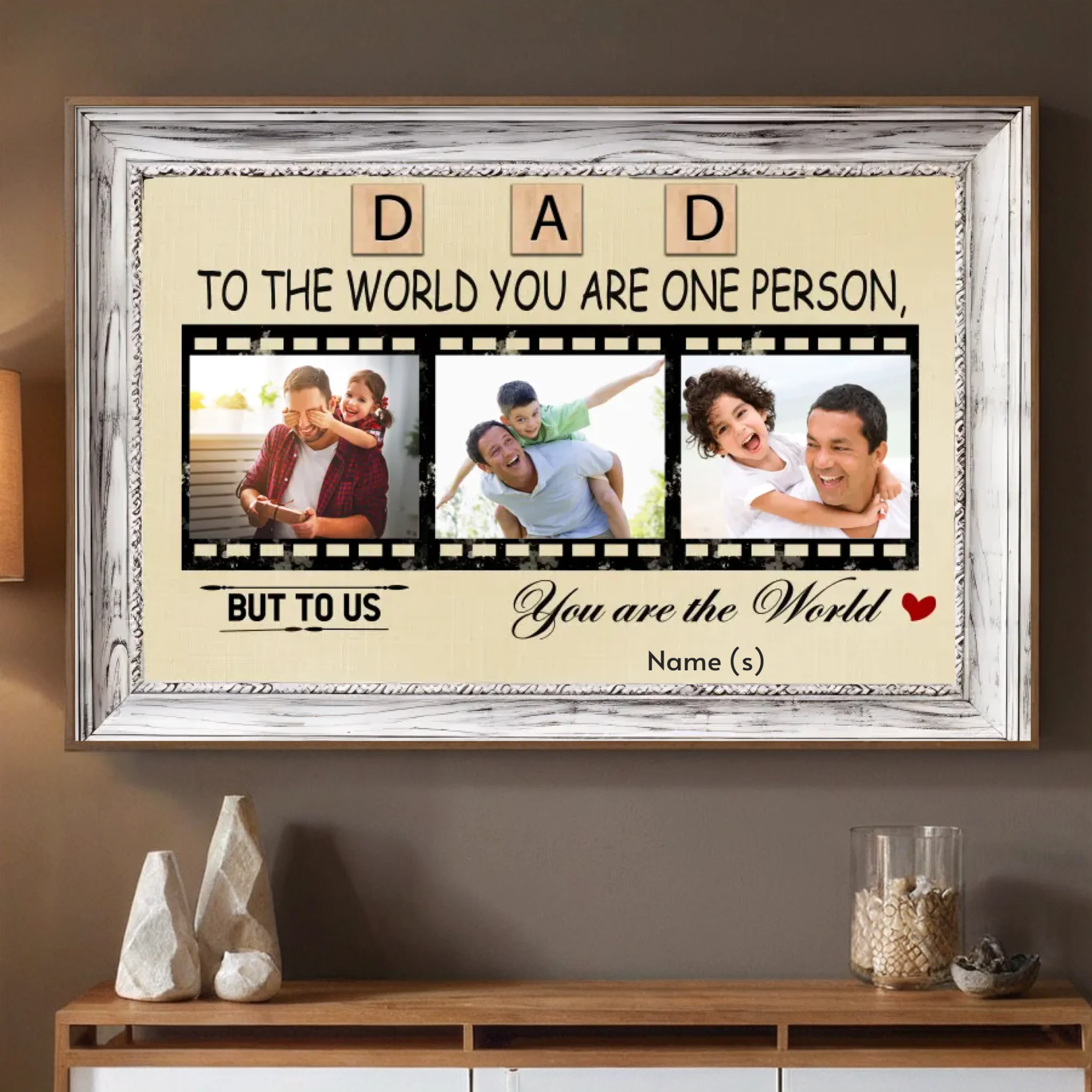 Celebrate Dad with a Personalized “Dad, You’re Our World” Poster - 89Prints