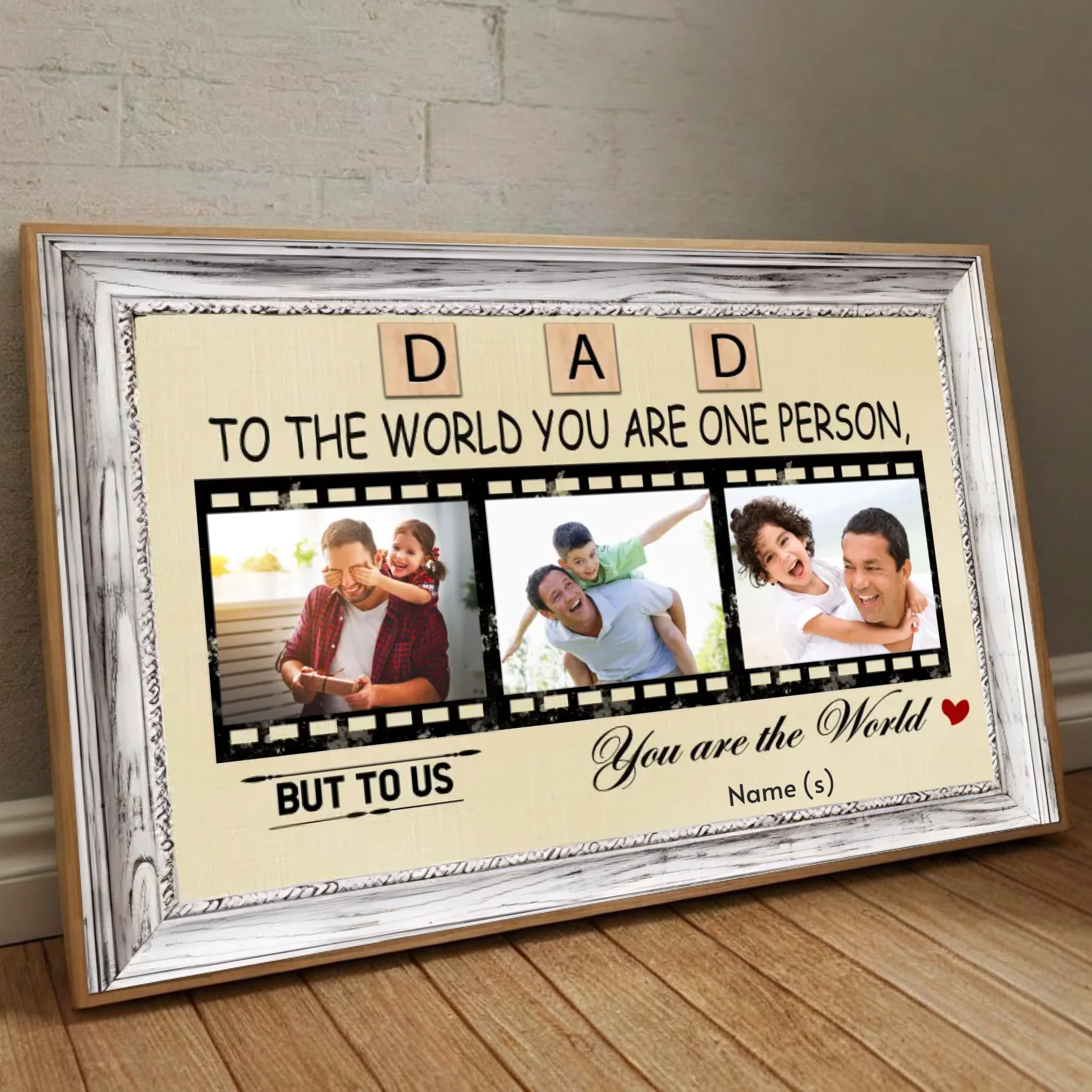Celebrate Dad with a Personalized “Dad, You’re Our World” Poster - 89Prints