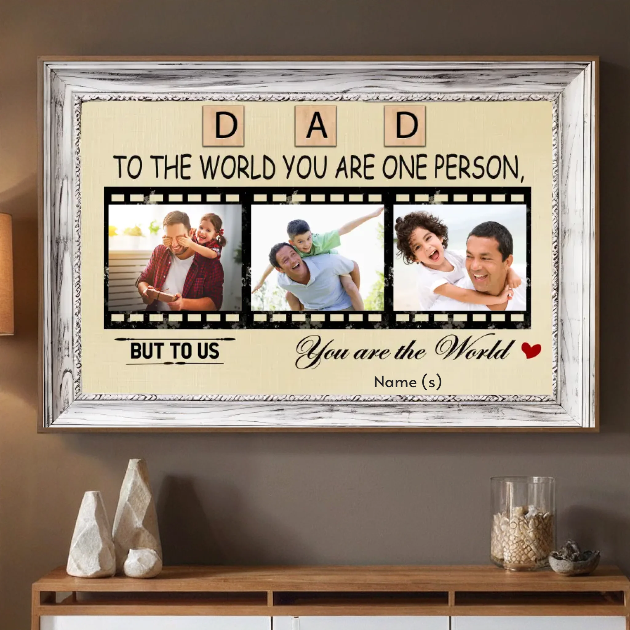 Celebrate Dad with a Personalized “Dad, You’re Our World” Poster - 89Prints