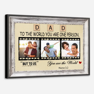 Celebrate Dad with a Personalized “Dad, You’re Our World” Poster - 89Prints