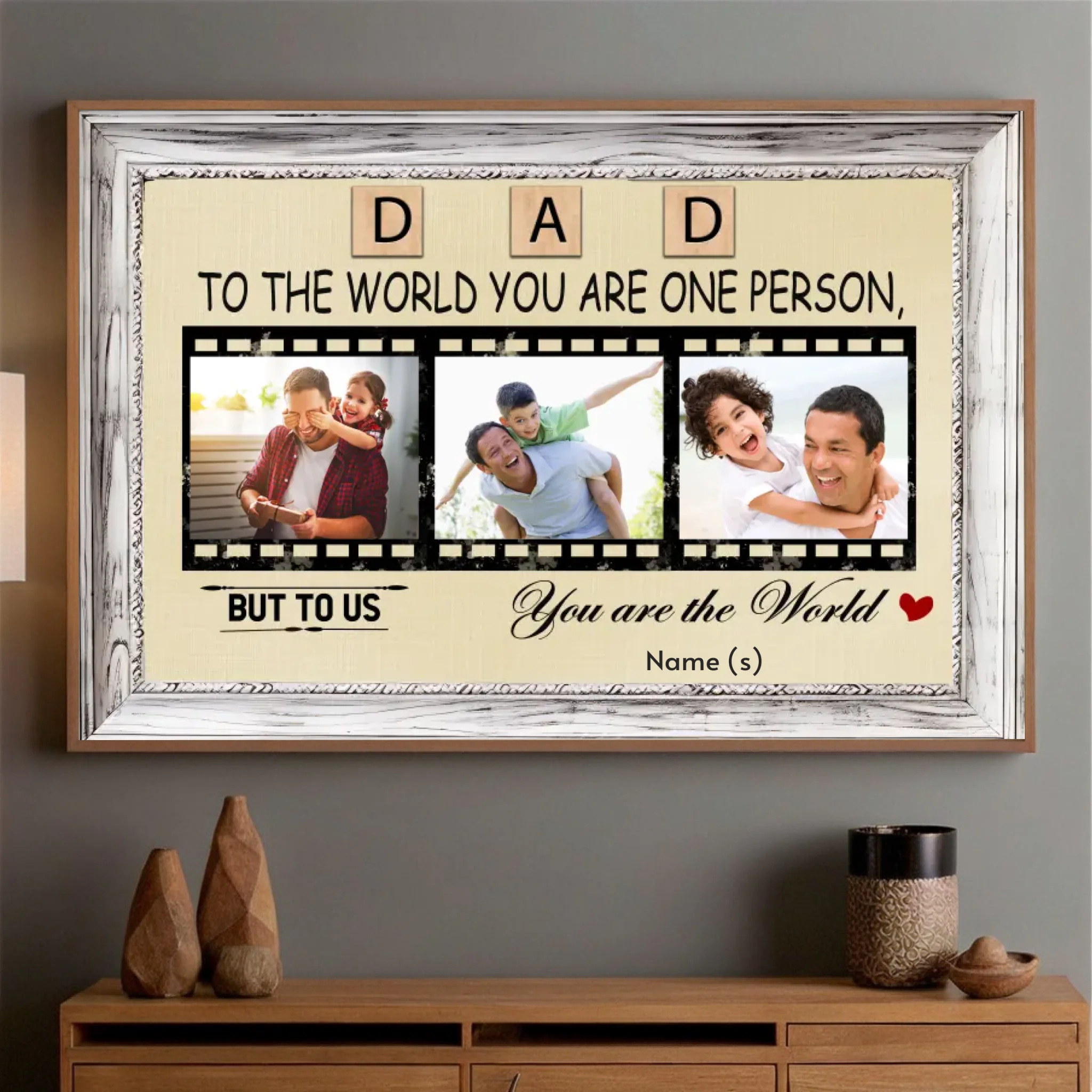 Celebrate Dad with a Personalized “Dad, You’re Our World” Poster - 89Prints