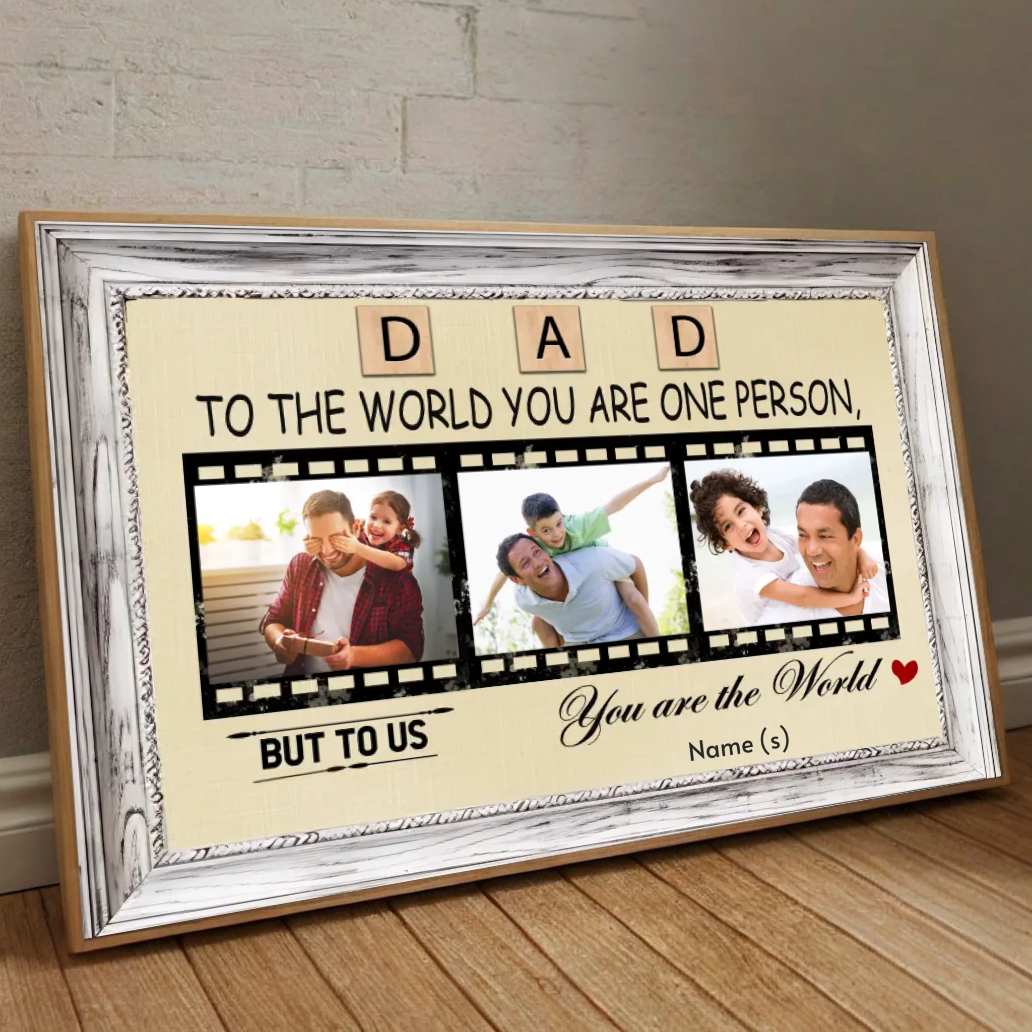 Celebrate Dad with a Personalized “Dad, You’re Our World” Poster - 89Prints