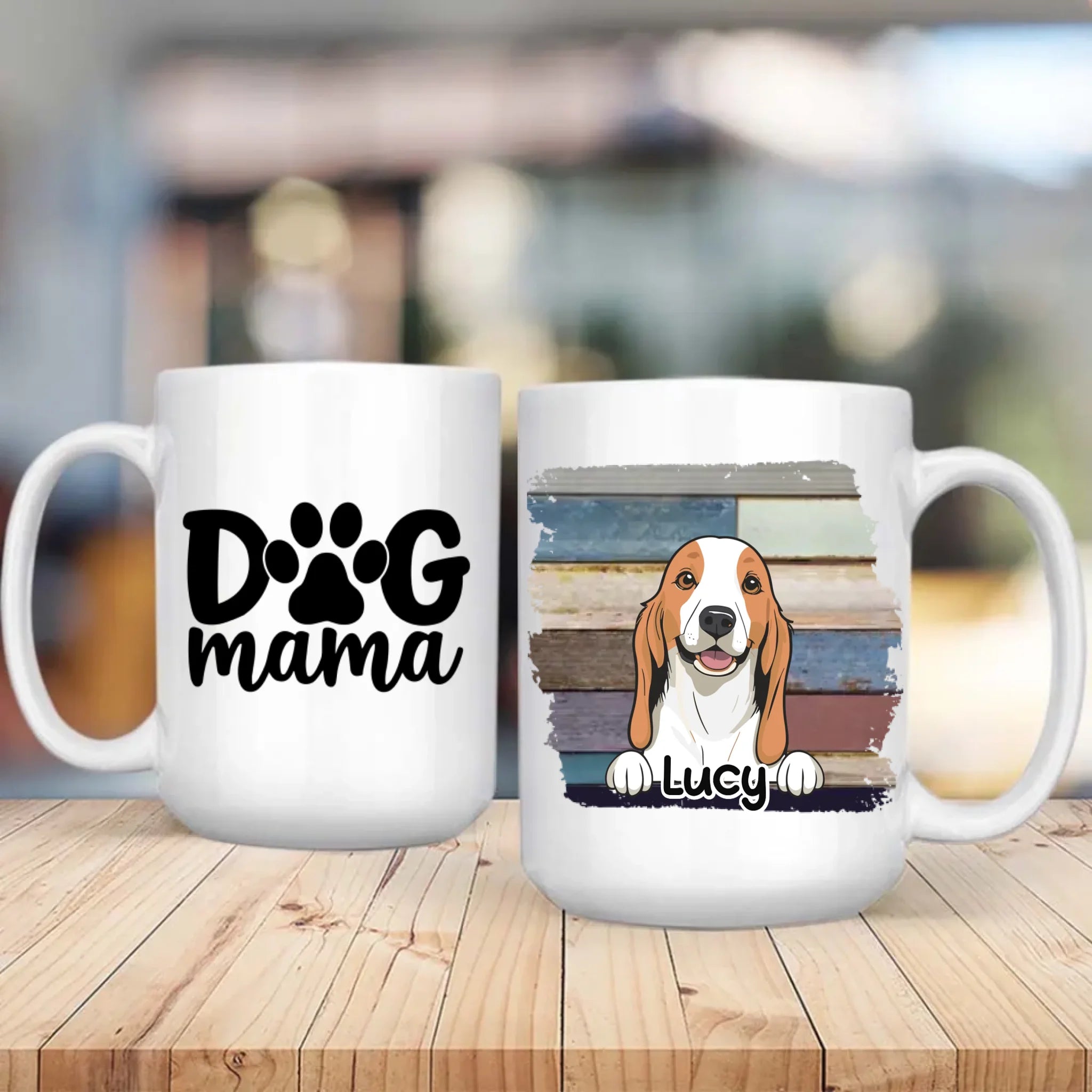 “Dog Mama” Personalized Mug – Choose Your Cute Dog’s Breed, Add Dog's Name – 89Prints