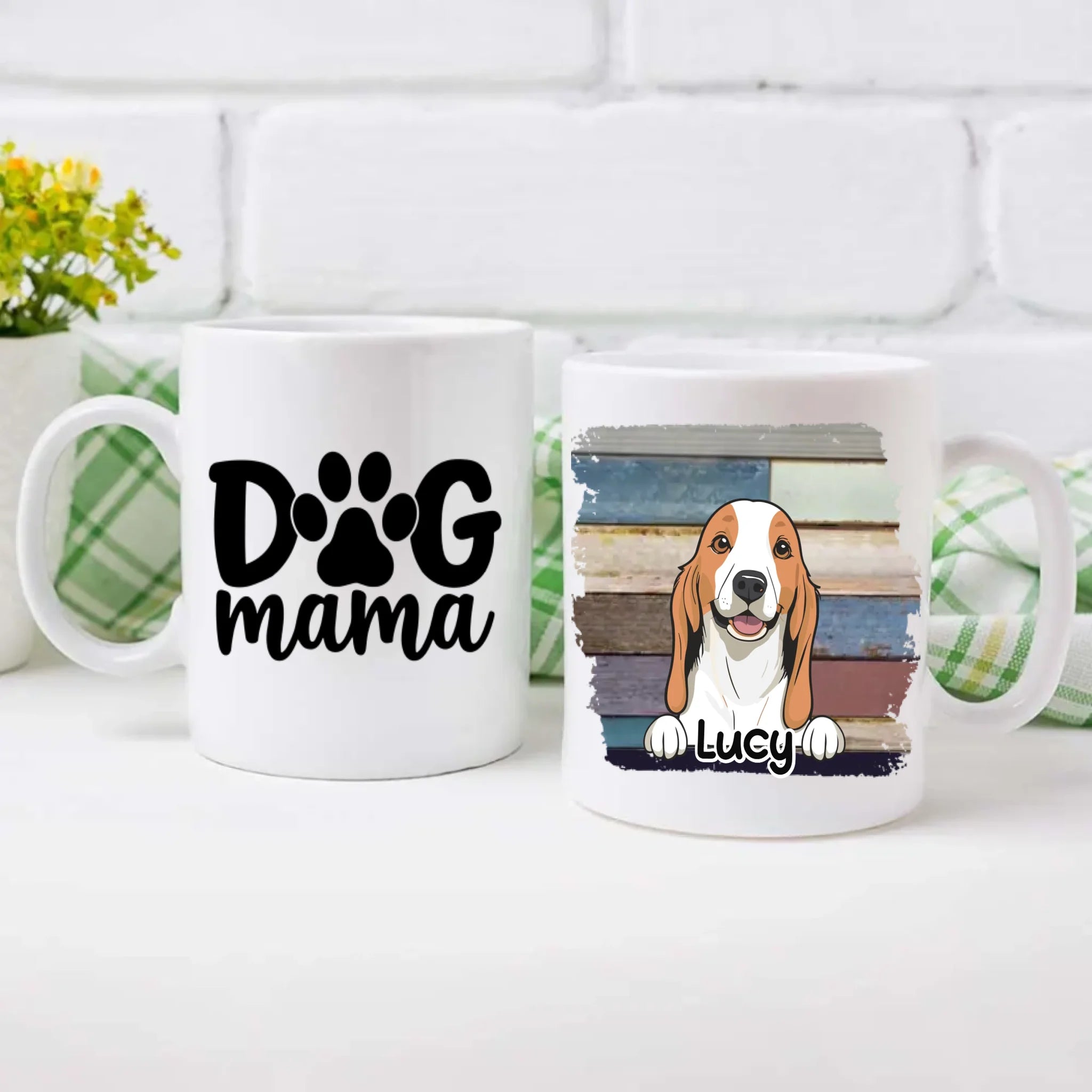“Dog Mama” Personalized Mug – Choose Your Cute Dog’s Breed, Add Dog's Name – 89Prints