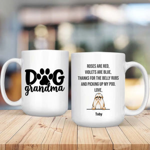 “Dog Grandma” Personalized Mug – Pick 1–3 Dogs, Add Breeds & Names – Fun Custom Gift – 89Prints