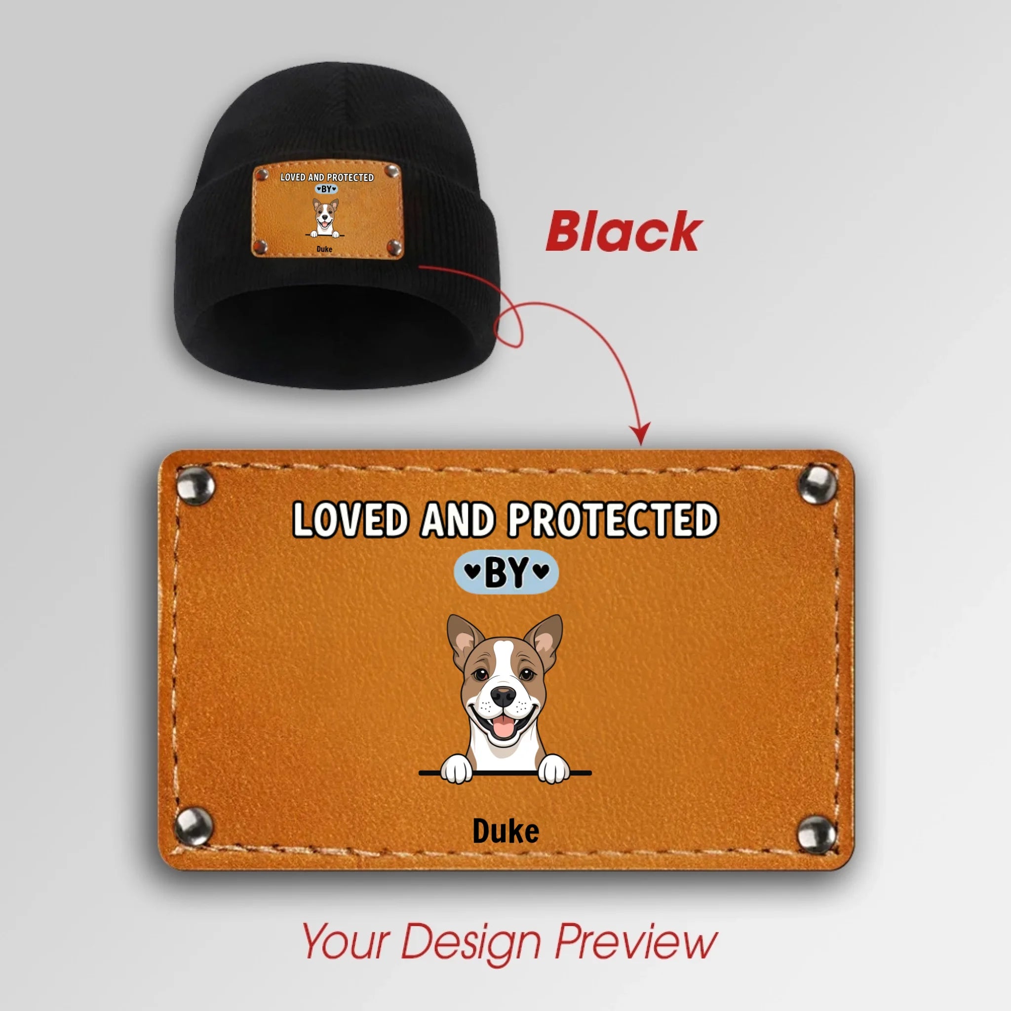 Custom Dog Lover Winter Beanie – Soft Hat for Pet Parents, Love and Protected - 89Prints