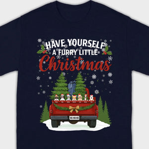 Personalized Dog Lover Christmas Tee - Have Yourself A Furry Little Christmas T-Shirt - 89Prints