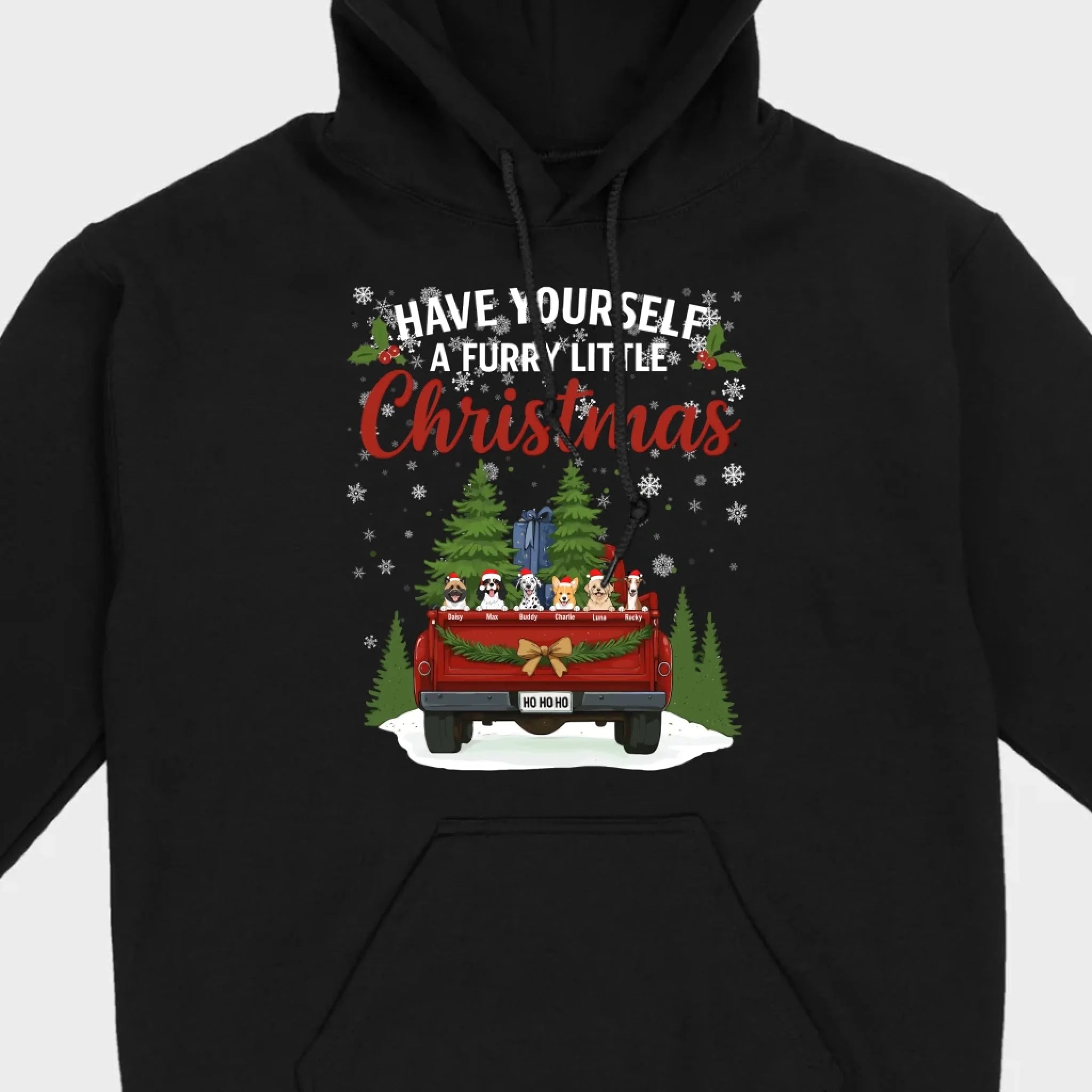 Personalized Dog Lover Christmas Tee - Have Yourself A Furry Little Christmas T-Shirt - 89Prints