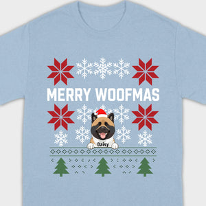 Personalized Merry Woofmas Shirt – Unique Christmas Gift for Dog Lovers - 89Prints